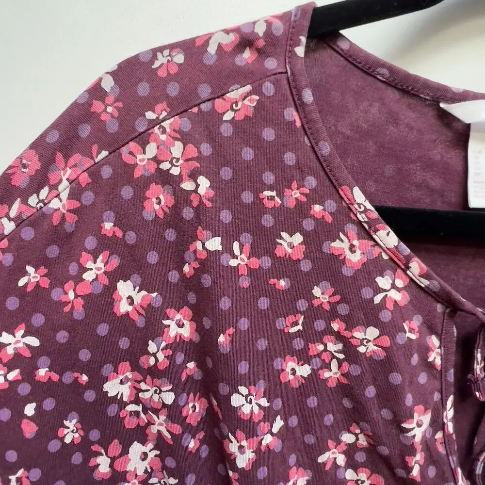 H&M Floral Short Sleeve Knee Length‎ Dress Size M